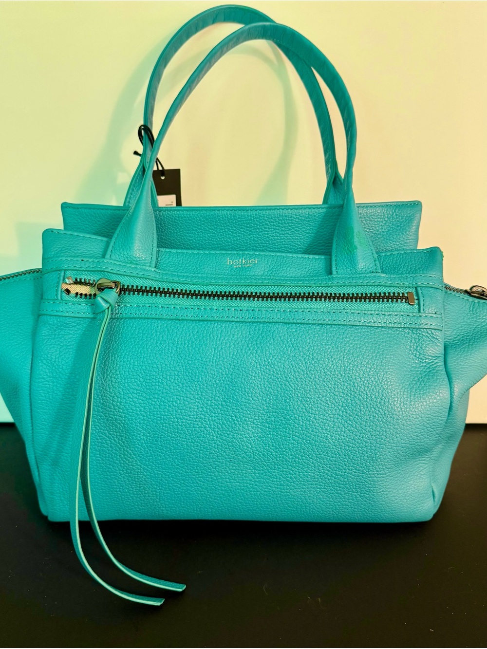 Botkier Trigger Leather Tote in Verdigris - Picture 2 of 5